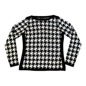 The Limited Black and White Houndstooth Sweater
